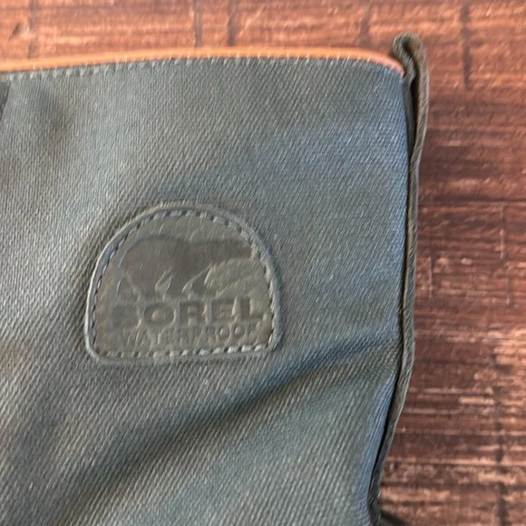 Sorel Women's Premium Canvas Duck Boots Waterproof Hunter Green Size 9 - Picture 3 of 8